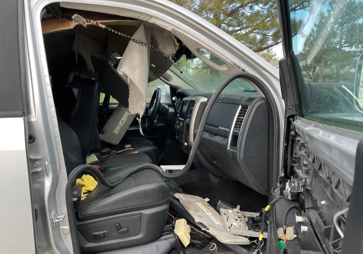 A Bear Got Trapped Inside This Colorado Pickup Truck