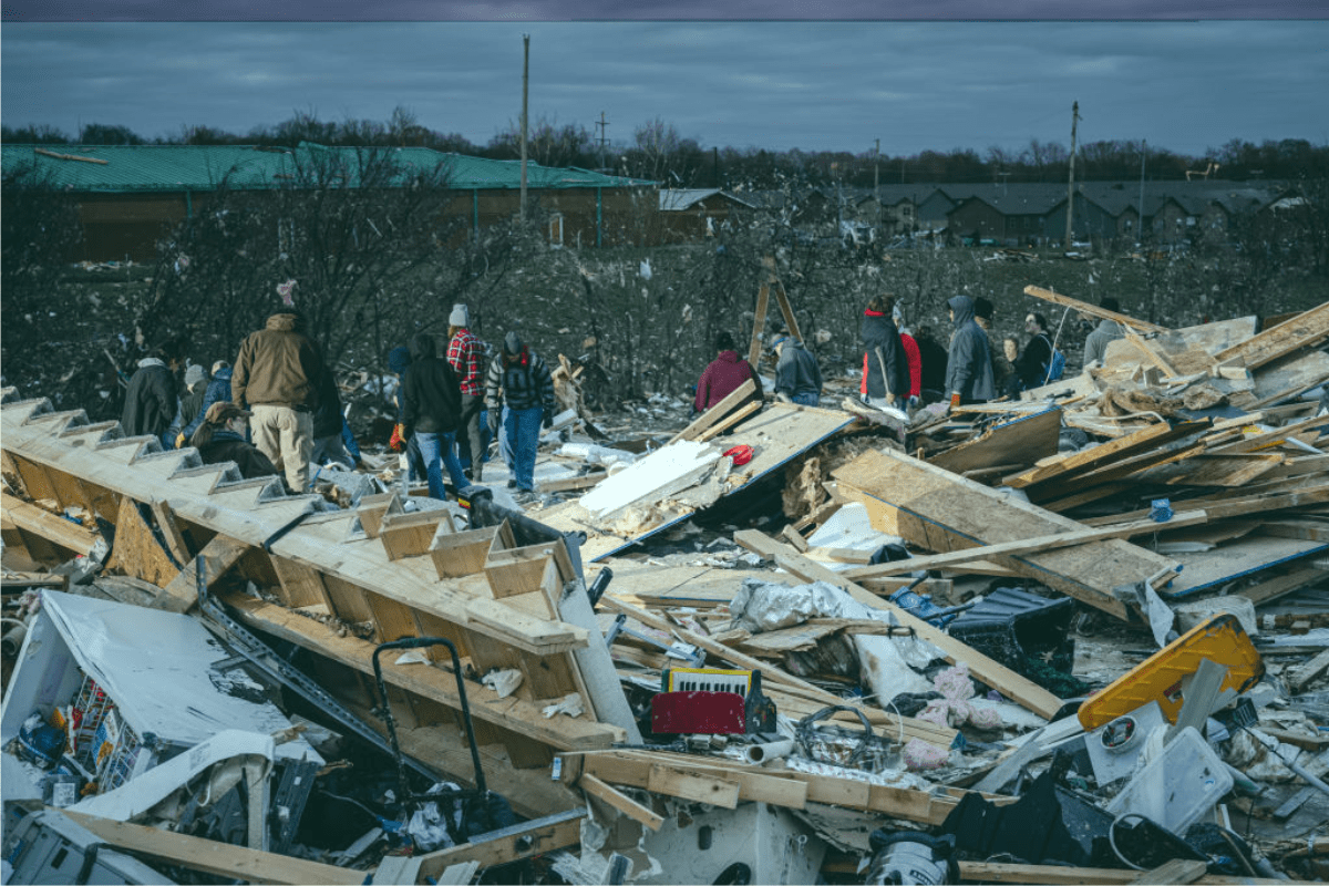 WATCH: Tornado Tears through a Tennessee Neighborhood But Misses This House