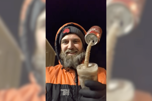 Viral Video: Man Tries to Pour Coke Outdoors in Antarctica