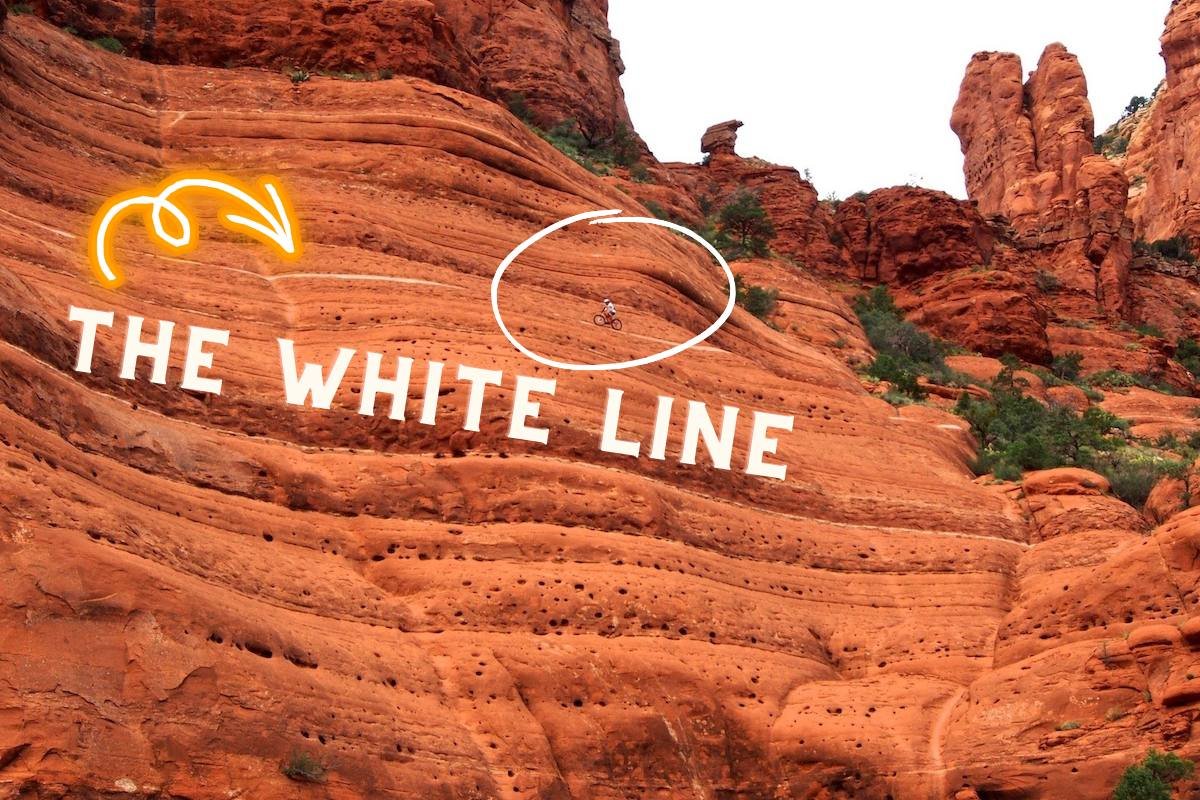 Would You Ride ‘The White Line’ Trail? This Mountain Biker Makes It Look Easy-ish