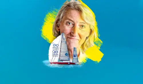 Catherine Chabaud, députée européenne, seule femme sur le podium de la Route du Rhum 2022