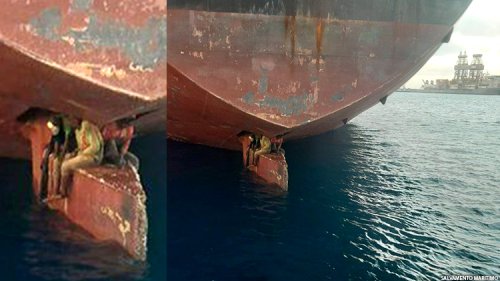 Stowaways Spend 11 Days at Sea Perched on Ship's Rudder