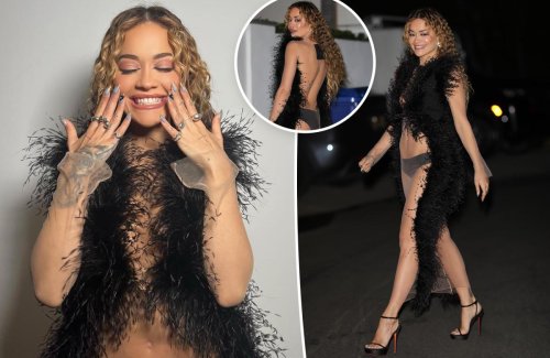 Rita Oras Latest Nearly Naked Outfit Is Basically Just A Feather Boa Flipboard