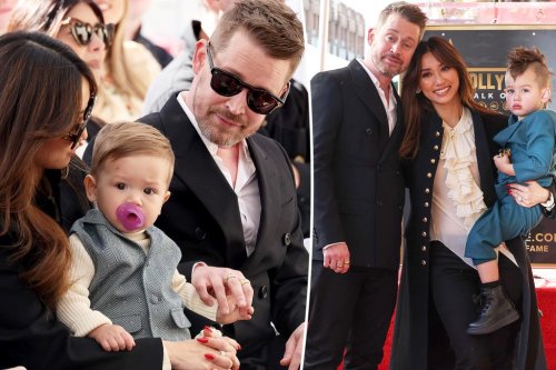 Macaulay Culkin and Brenda Song’s sons make first public appearance at actor’s Hollywood Walk of Fame induction