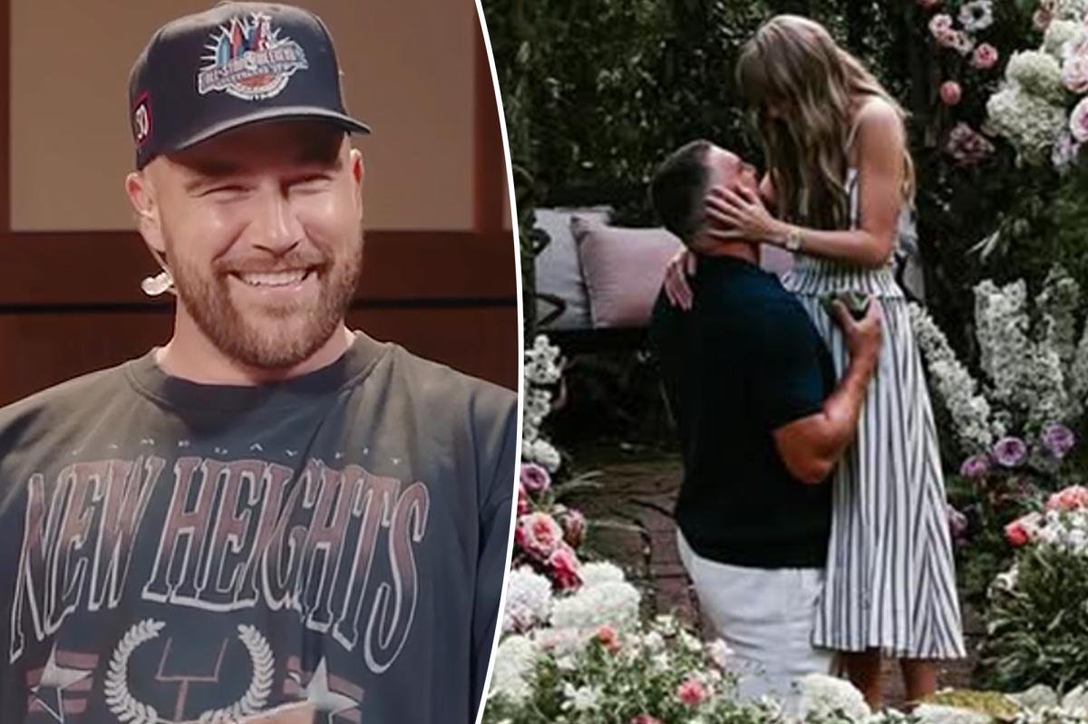 Travis Kelce gives rare insight into Taylor Swift proposal in first post-wedding podcast