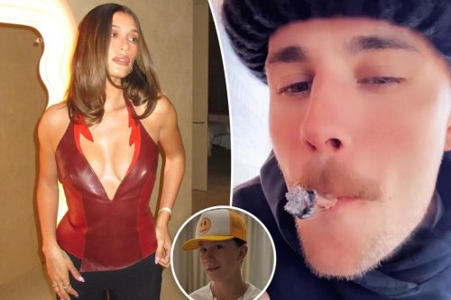 Justin Bieber smokes joint next to 15-year-old brother as Hailey intervenes: ‘This is so scary’