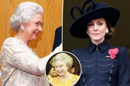 Kate Middleton sports rare Queen Elizabeth earrings that haven’t been seen in 20 years for Remembrance Sunday