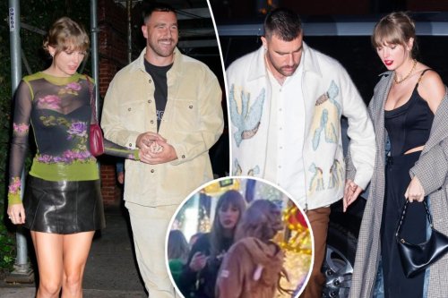 Taylor Swift and Travis Kelce visit Kansas City Christmas bar, fans convinced they wore matching squirrel sweaters