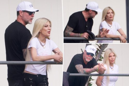 Tori Spelling reunites with estranged husband Dean McDermott after moving into $15K-per-month home with kids