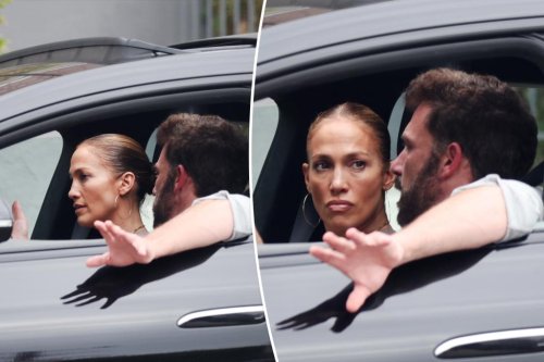 Jennifer Lopez, Ben Affleck appear to have heated discussion inside car after his intimate moment with Jennifer Garner