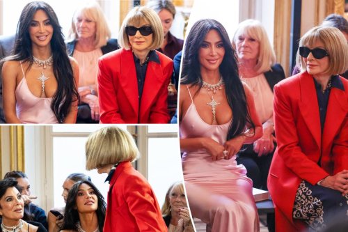 Fans think ‘pissed’ Anna Wintour changed seat when Kim Kardashian sat down at Victoria Beckham fashion show