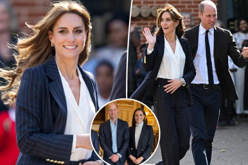 Kate Middleton wears the same pinstriped suit twice in less than a week: ‘Her stylist hates her’