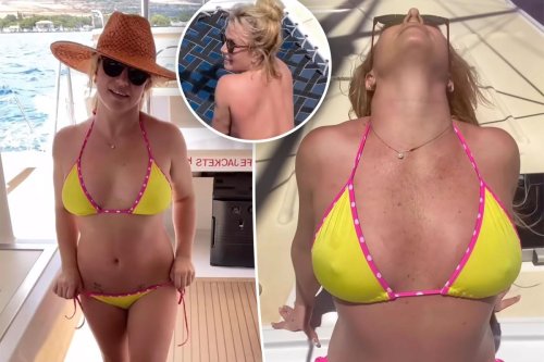 Britney Spears sunbathes in topless video amid drama with son Jayden