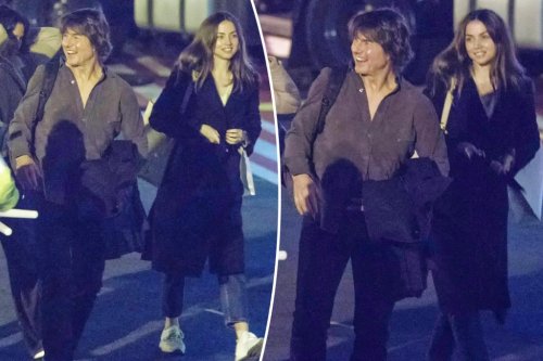 Tom Cruise, 62, and Ana de Armas, 36, touch down in London together after helicopter ride