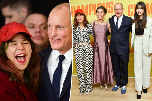 Woody Harrelson Poses For Rare Red Carpet Photos With Wife, Daughters ...