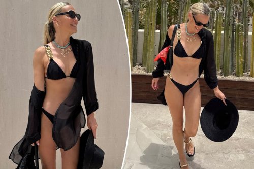 Molly Sims, 51, turns up the heat in gold-embellished bikini on Cabo San Lucas getaway