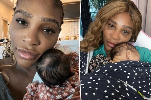 Serena Williams snuggles 3-month-old daughter Adira after confessing she’s ‘not OK’