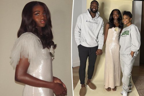 Dwyane Wade’s daughter Zaya, 15, wows in sequined gown for winter formal