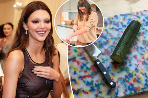 Kendall Jenner attempts to cut another cucumber after ‘tragic’ first attempt