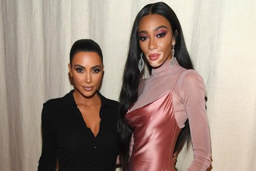 Kim Kardashian and Winnie Harlow celebrate makeup collab at L’Avenue at Saks