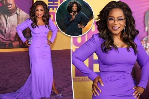 Oprah Winfrey skirts Ozempic rumors as she addresses weight loss in stunning purple gown