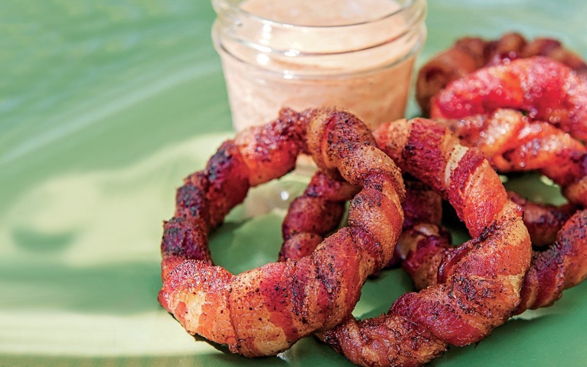 Bacon Makes It Better! Try Pitmaster Bill Gillespie's Award-Winning Bacon-Wrapped Onion Rings