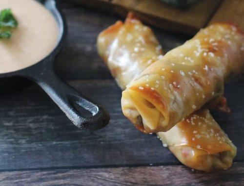 Currently Craving: Crispy Baked Southwestern Egg Rolls Dipped in Chipotle-Ranch Sauce