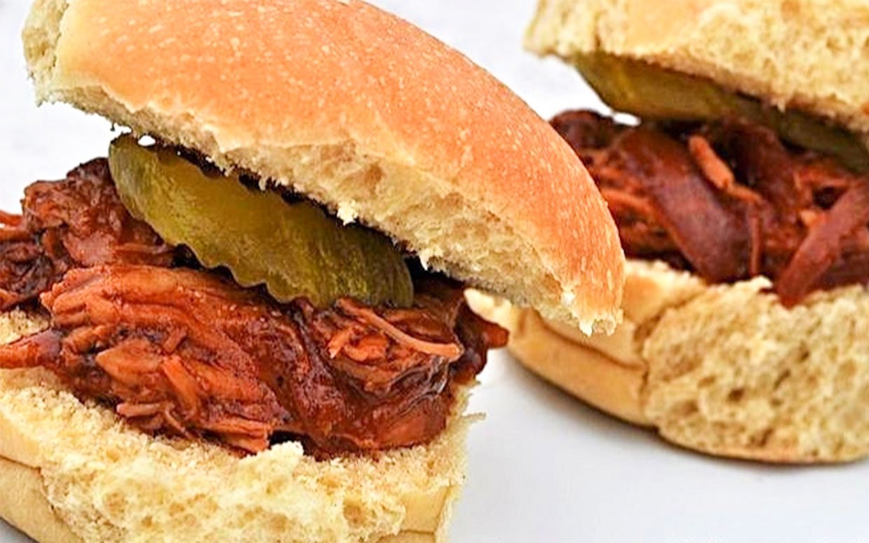 Slow Cooker Pulled Barbecue Chicken