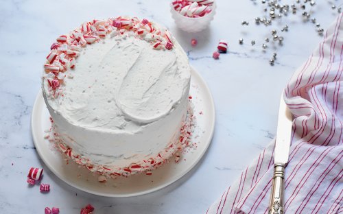 This Pretty Dark Chocolate Peppermint Cake Is a Holiday Shortcut Dessert Worth Showing Off