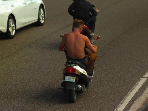 Scooter Stolen From Clearwater High, Shirtless Man Spotted On It: CPD