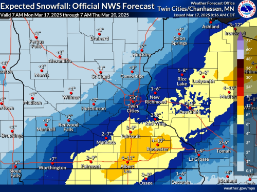 Up To 5 Inches Of Snow Possible For Twin Cities, NWS Says: MN Weather