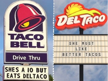 New Del Taco Fires Back At Snarky Sign From Bradenton Taco Bell