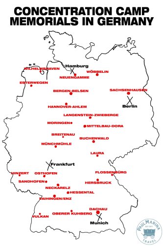 Map of Concentration Camp Memorials in Germany