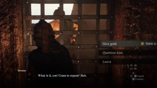 Should you give Herman and Ekratt gold in Bakbattahl Jail in Dragon's Dogma 2?