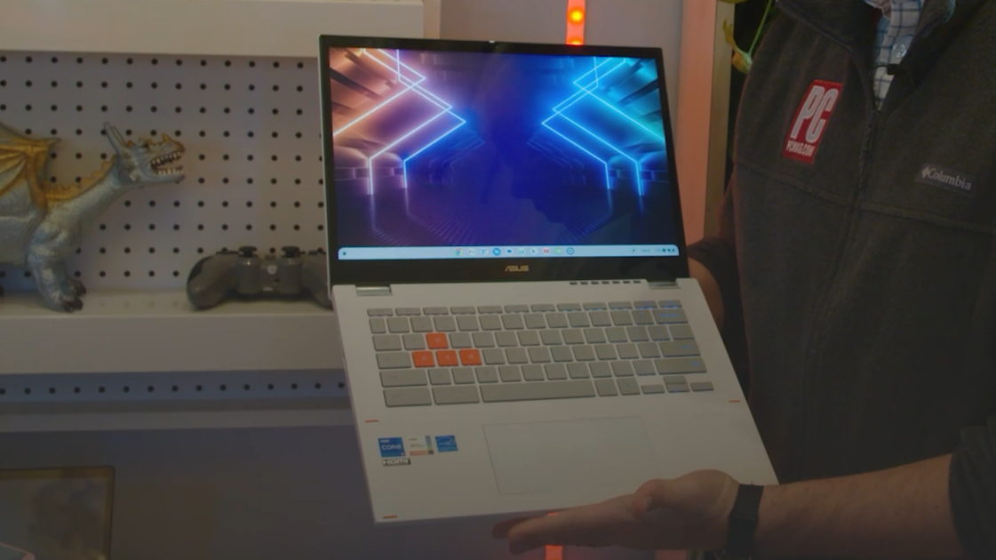 Ready, Aim, Cloud! CES 2023 First Look: The Asus Vibe CX34 Flip Shrinks the Gaming Chromebook