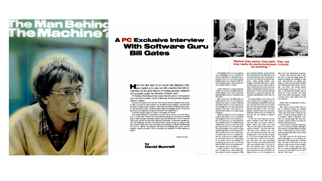 Here's What Bill Gates Told PCMag About the IBM PC in 1982