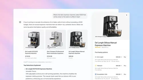 ChatGPT Wants to Help You Buy a Coffee Maker or PC: Should You Trust Its Advice?