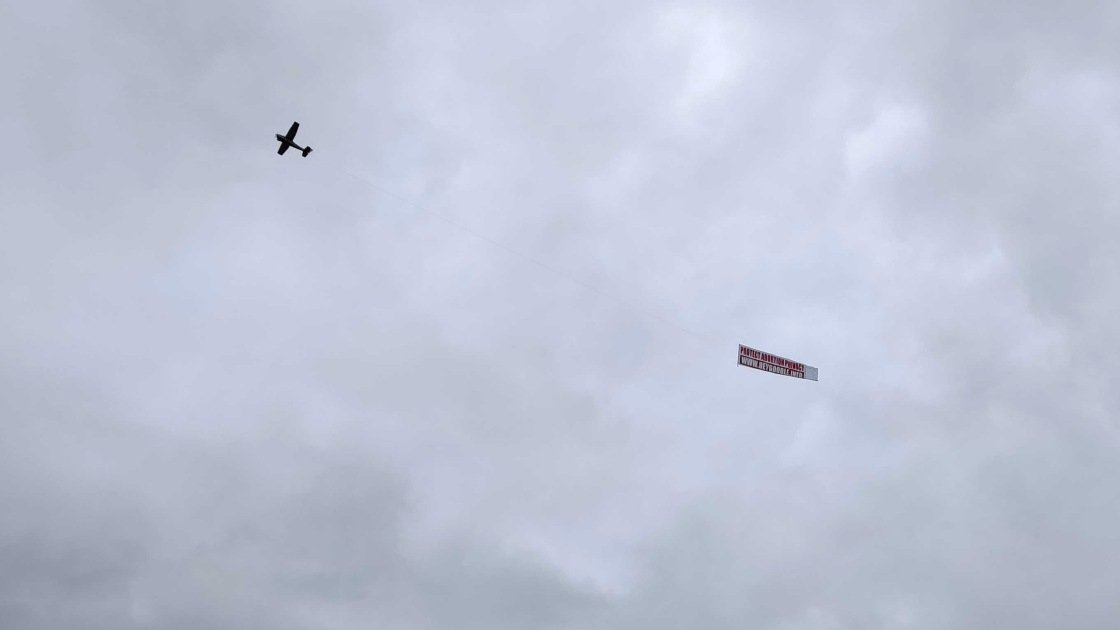 Plane Towing Protest Banner Tries to Crash Google I/O