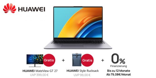 Huawei schenkt Matebook-Käufern 400-Euro-Monitor