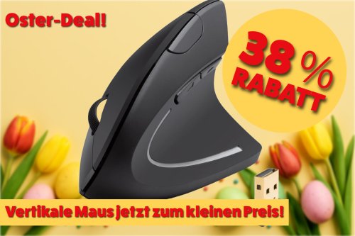 Jetzt nur 15,99 € für die beliebteste vertikale Maus auf Amazon – ergonomisch & kabellos