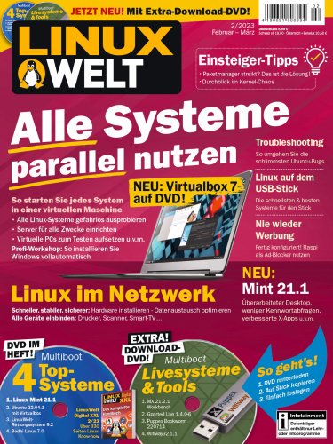LinuxWelt 2/2023 am Kiosk: Alle Systeme parallel nutzen