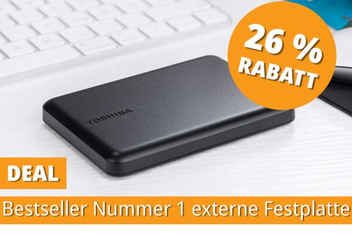 Die meistverkaufte externe Festplatte für PC, Mac & Konsole kostet jetzt unter 69 Euro bei Amazon