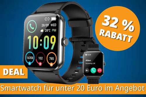 Unter 20 Euro: Schicke Smartwatch mit über 100 Sportmodi, Pulsmesser, Schrittzähler, Schlafmonitor & mehr