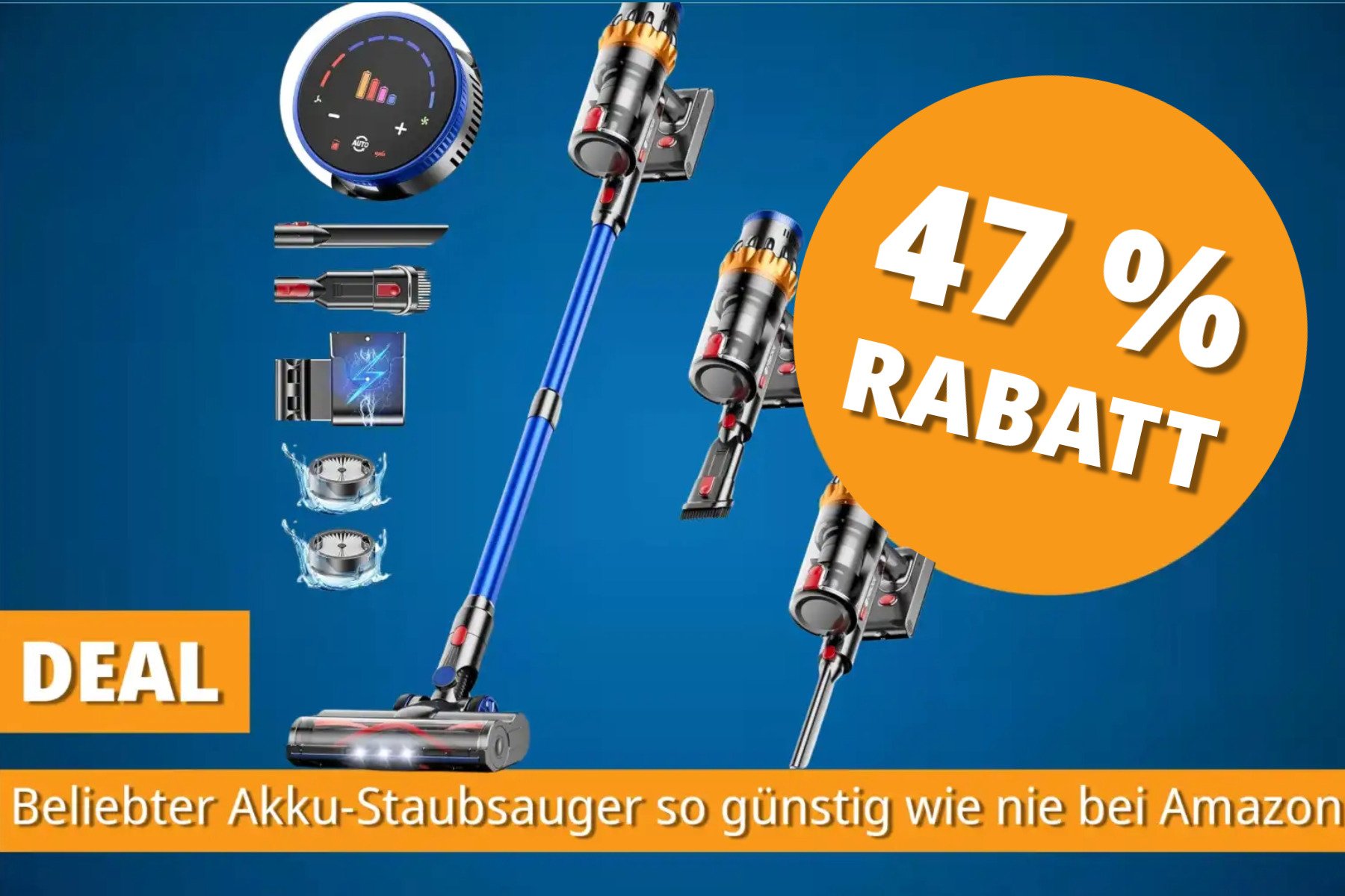 Beliebter Akku-Staubsauger in Dyson-Optik für gerade mal 120 Euro dank Coupon bei Amazon