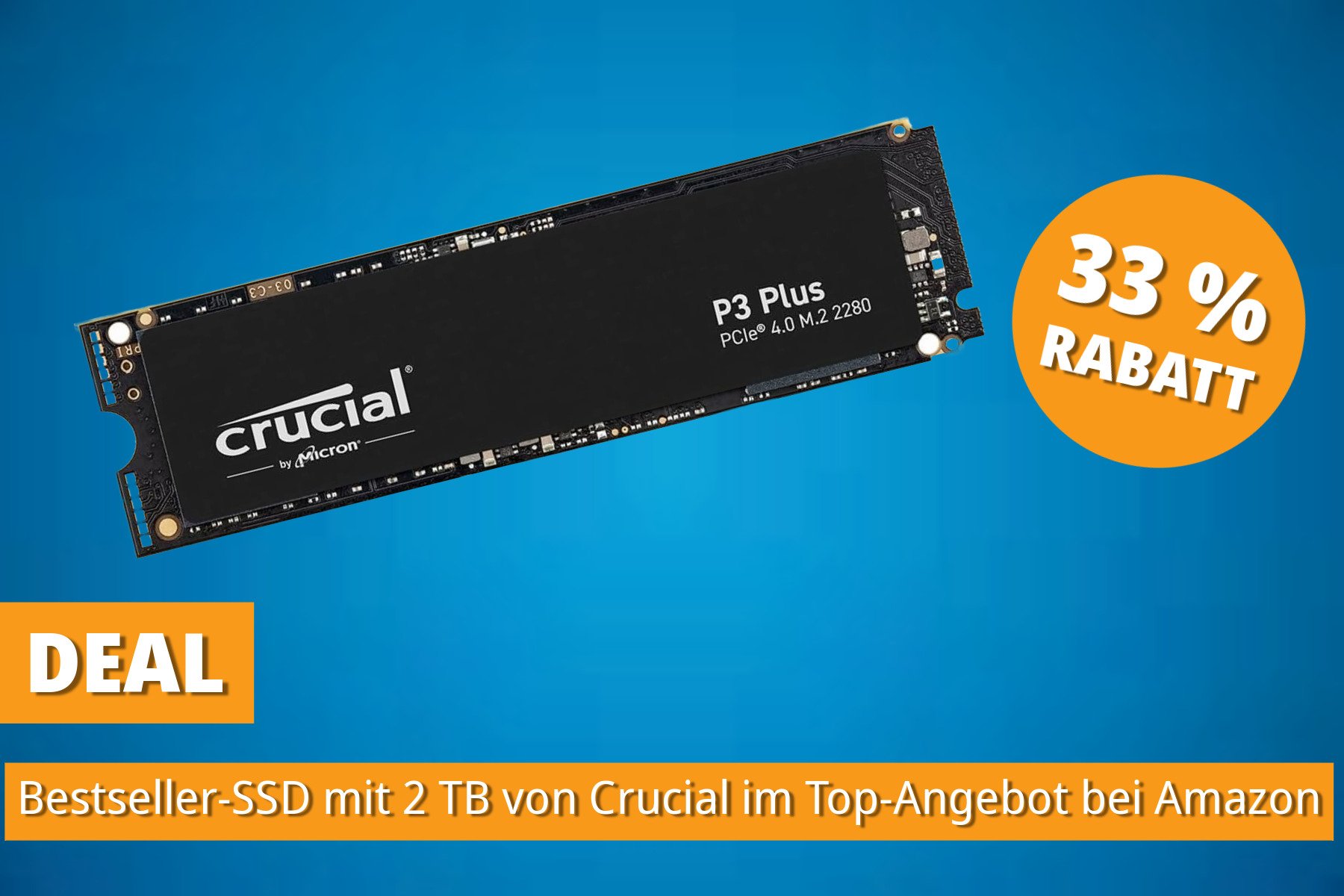Speicher-Upgrade für Ihren PC: Amazon wirft Bestseller-SSD mit satten 2 TB zum Schnäppchen-Preis raus