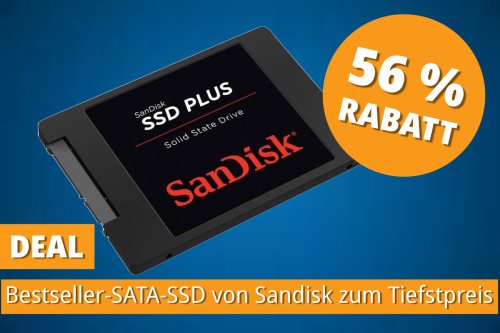 Tiefstpreis: Meistverkaufte SATA-SSD mit 480 GB von Sandisk für weniger als 32 Euro bei Amazon