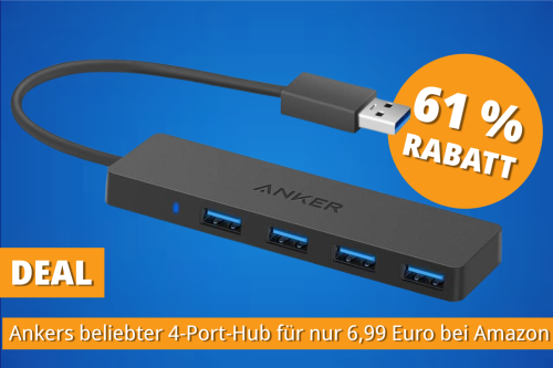 USB-Probleme gelöst: Ankers beliebter 4-Port-Hub kostet nur 6,99 Euro bei Amazon