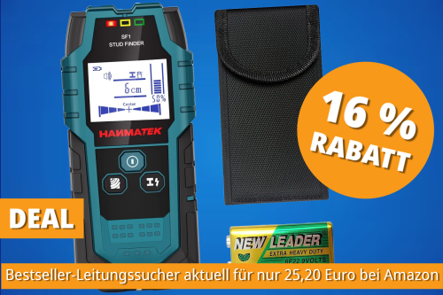 Leitungssucher für Heimwerker: Bestseller-Wandscanner aktuell für 25 Euro bei Amazon