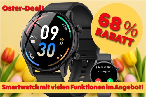 Top-bewertete Smartwatch mit Telefonfunktion und Fitnesstracker unter 23 Euro (mit Rabattcoupon)