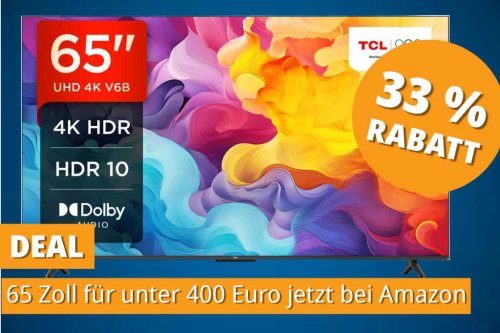 Smart-TV-Kracher: 65 Zoll 4K-Fernseher mit Google TV für nur 399 €